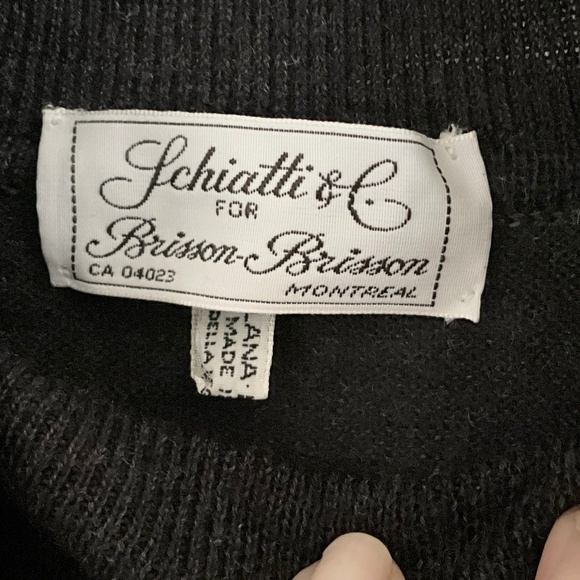 Vintage Men’s Knit Sweater Schiatti for Brisson-Brisson Turtleneck Wool Gray M - Picture 6 of 14